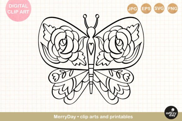 Butterfly Ornament Line Art: Graphics & Illustrations Review