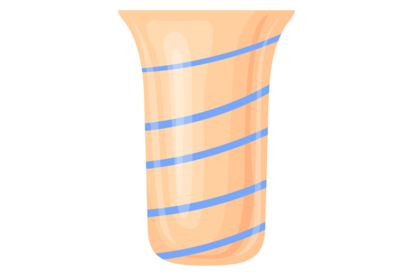 Ceramic Vase Cartoon Icon: Graphics & Illustrations