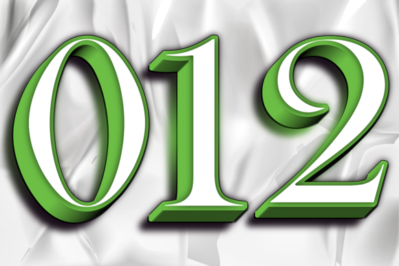 Design Numbers Effect Style Green Color – Graphics & Illustrations for Digital Sellers