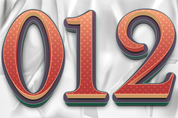 Dotted Numbers Vector Design Bold Styles Graphics