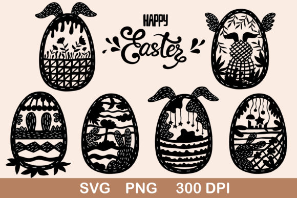 Easter Eggs Patterns Designs: Graphic Illustrations for Festive Marketing