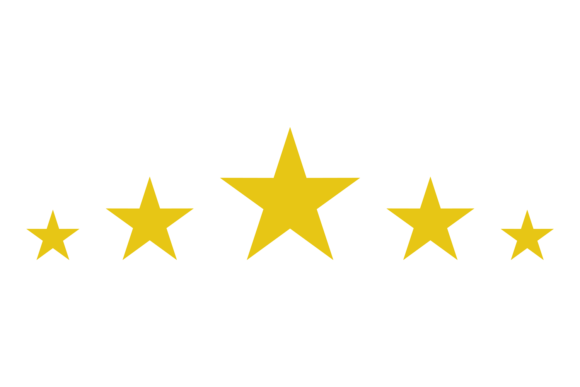 Five Golden Stars: A Decorative Graphic for Celebration Branding