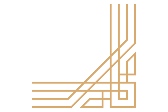 Golden Line Corner: Geometric Vintage Decorative Graphics for Brand Illustrations