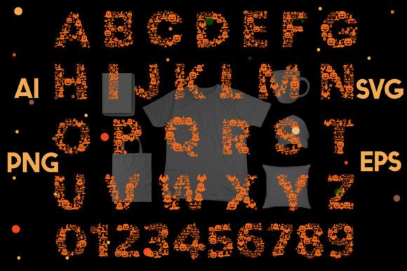 Halloween Vectors Alphabet & Numbers – Graphics for Festive Illustrations