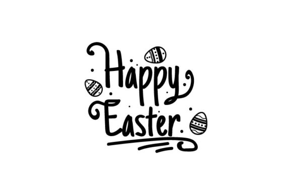 Happy Easter Lettering Typography Design Graphics