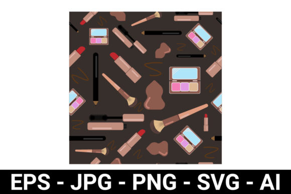 Makeup Seamless Pattern for Background Graphics