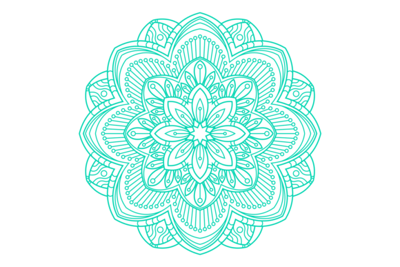 Mandala Coloring Book Page. Round Decora – Graphics & Illustrations for Branding