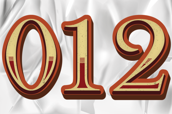 Retro Color Numbers Graphics & Illustrations