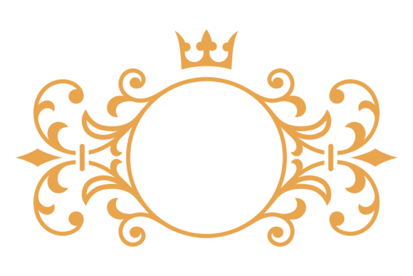 Royal Round Monogram Template. Flourish Graphics