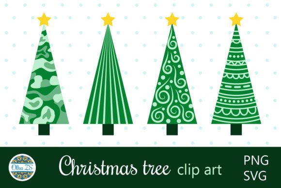 SVG PNG Christmas Tree Graphics & Illustrations
