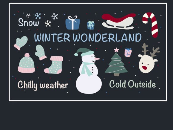 Winter Elements Bundle SVG: Graphics & Illustrations