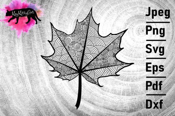 Zentangle Leaf of the Tree Maple: Elegant Graphics for Local Branding